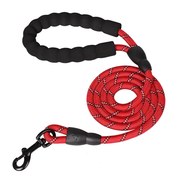 Laisse Reflechissante Renforcee en Nylon pour Chien – Securite Jour et Nuit