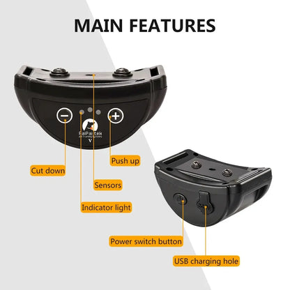 Collier anti-aboiement rechargeable pour chiens