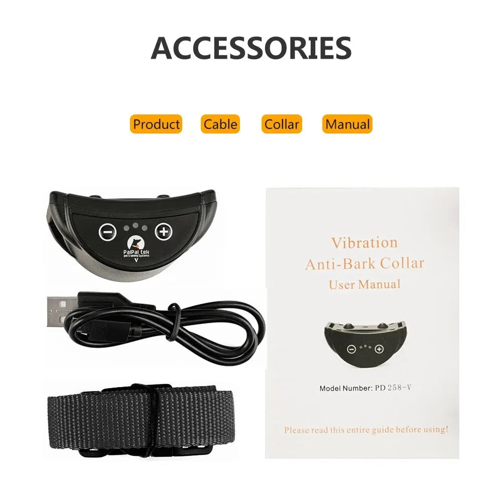 Collier anti-aboiement rechargeable pour chiens