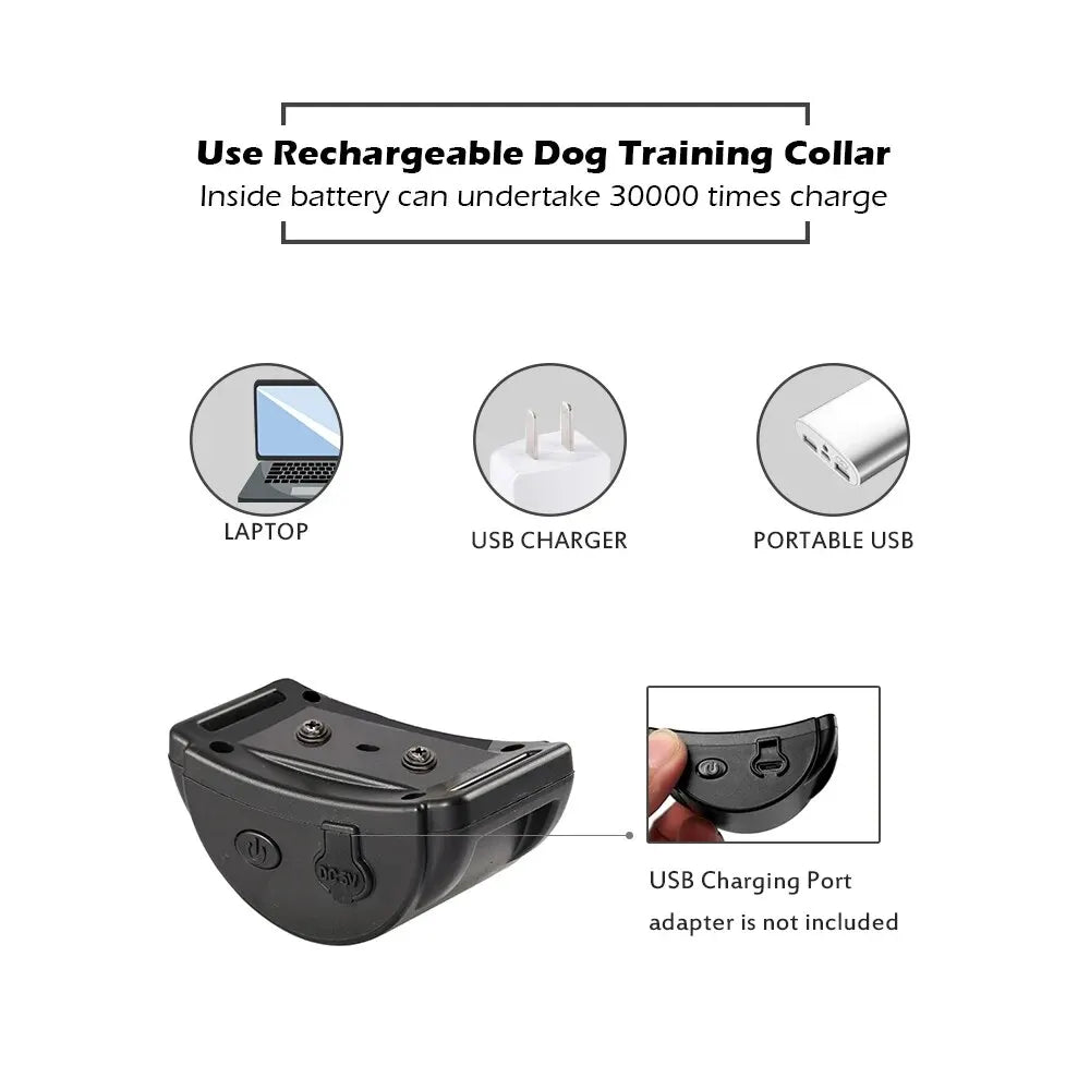 Collier anti-aboiement rechargeable pour chiens