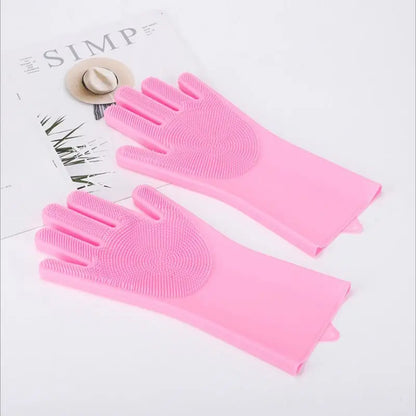 gants de bain en silicone pour animaux de compagnie